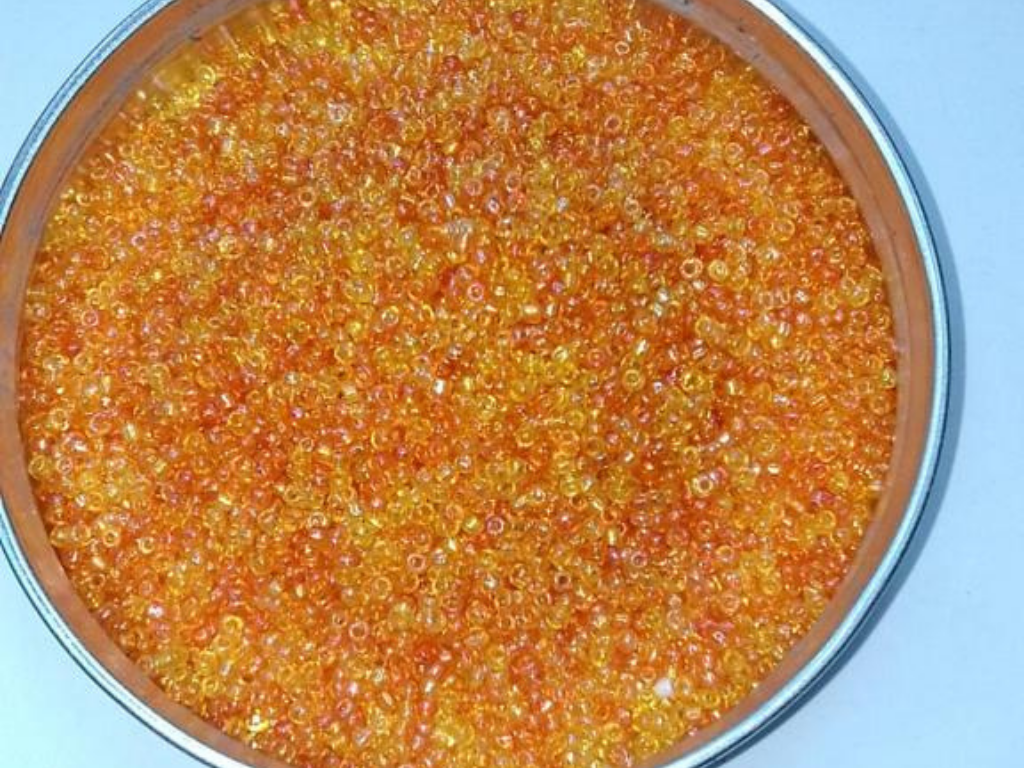 Dark Orange Round Rocaille Glass Seed Beads- 2 mm