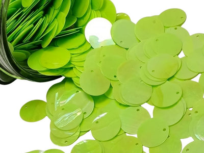 Parrot Green Circular Plastic Embroidery Sequins