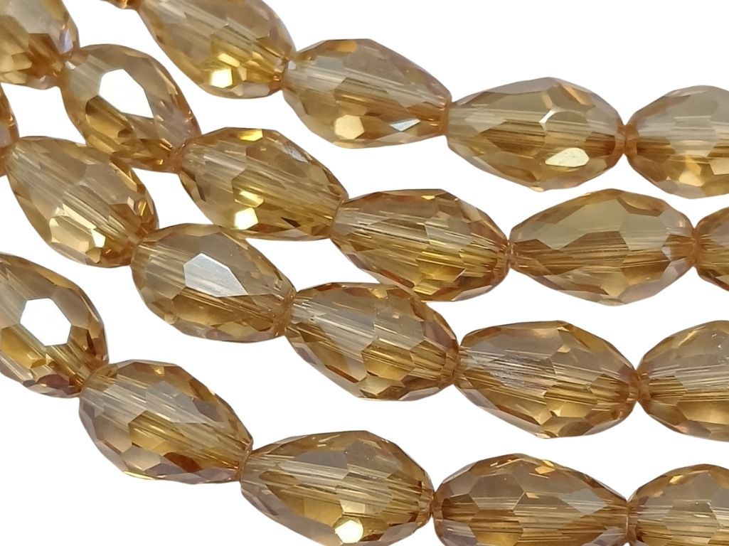 Champagne Golden Drop / Briolette Crystal Beads