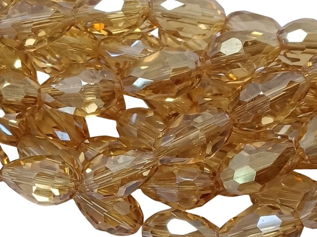 Champagne Golden Drop / Briolette Crystal Beads