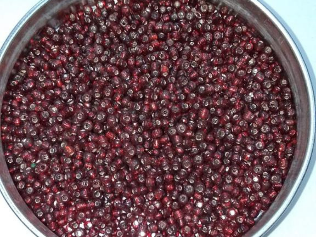 Wine Red Round Rocaille Glass Seed Beads- 2 mm