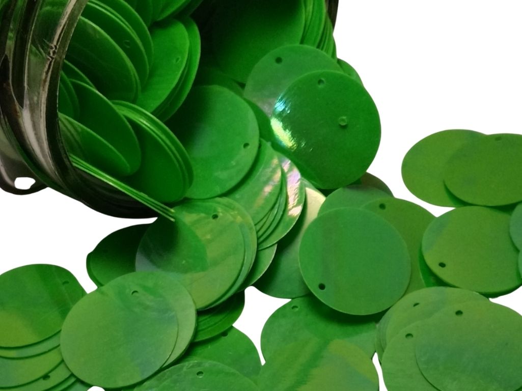 Dark Green Circular Plastic Embroidery Sequins