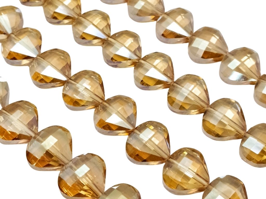 Light Golden  Diya Shaped Designer Crystal Beads