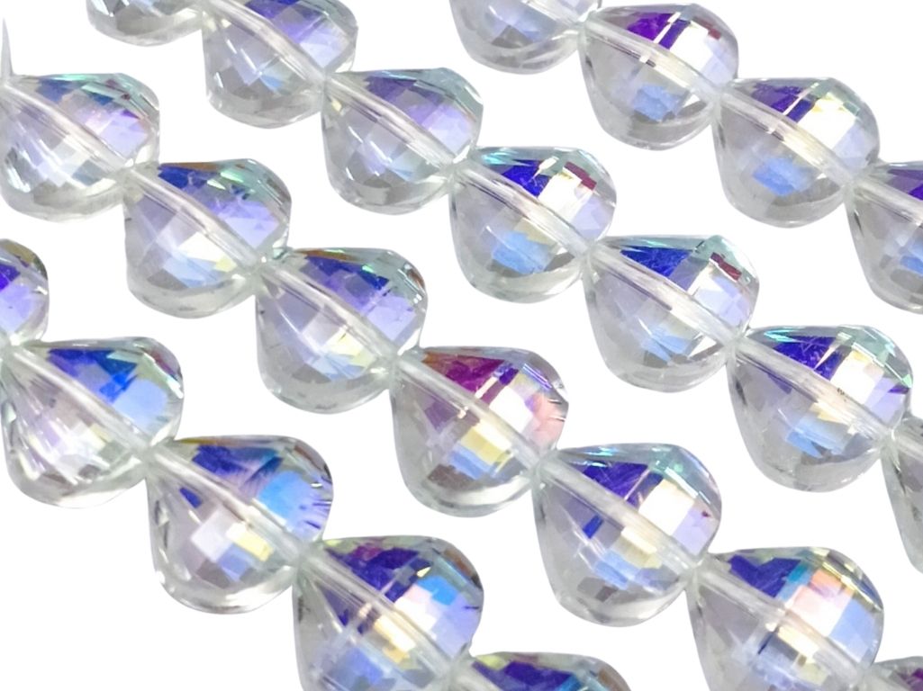 White Diya Shaped Designer Crystal Beads