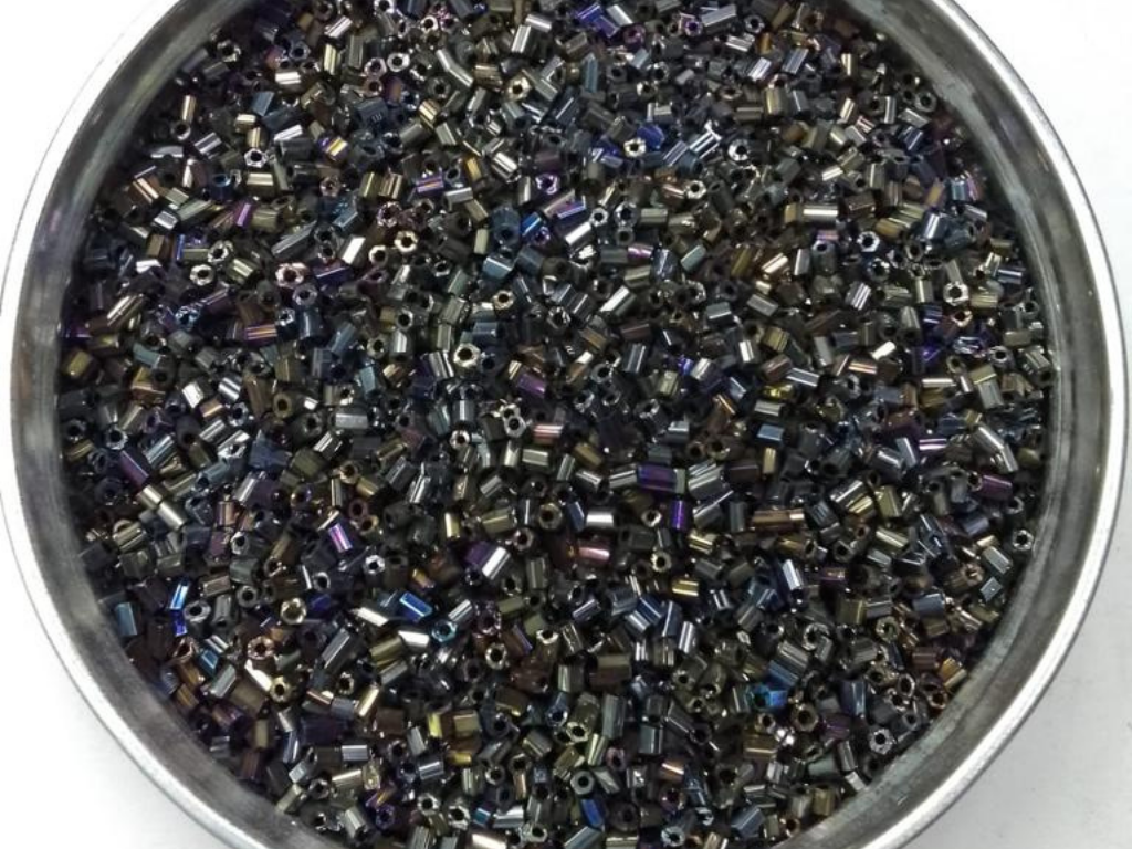 Black Rainbow 2 Cut Glass Seed Beads- 2 mm (Wholesale)