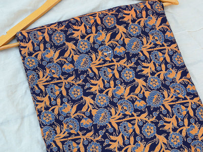 Indigo Kalamkari Pure Cotton Fabric