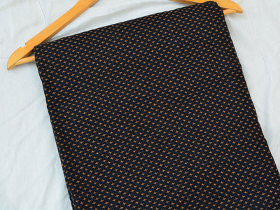 Black Cross Stitch Pattern Pure Cotton Jacquard Fabric