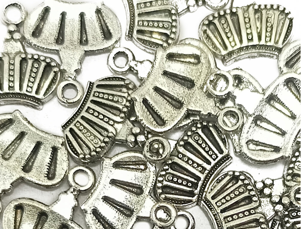 Silver Crown Shape Metal Charms