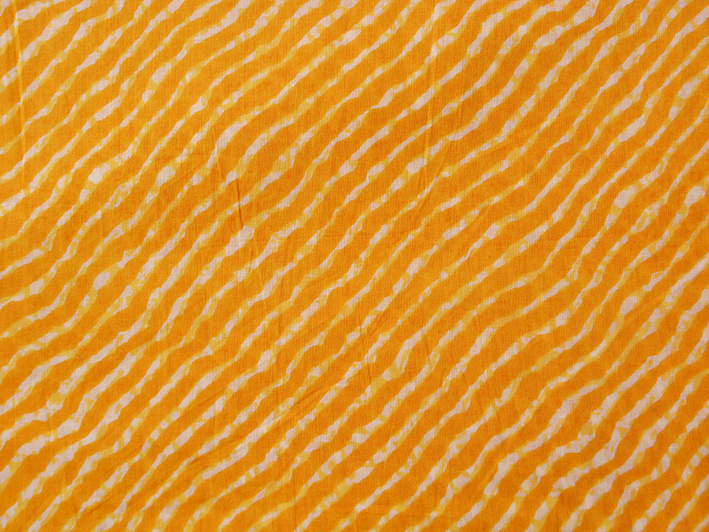 Yellow Stripes Pure Mul Mul Cotton Fabric