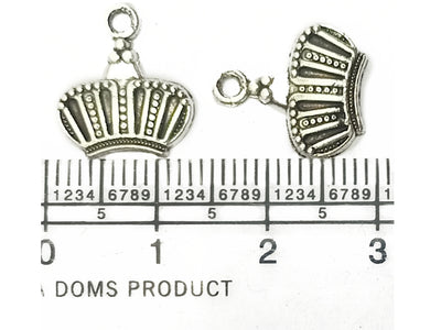 Silver Crown Shape Metal Charms