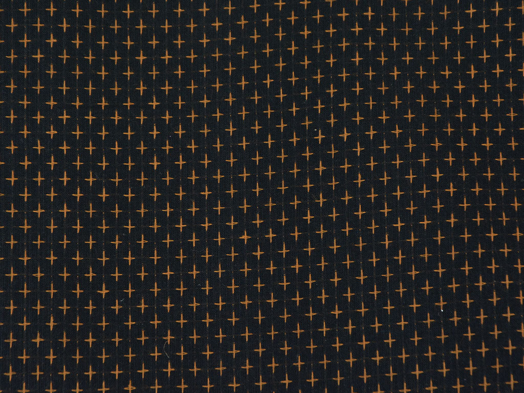 Black Cross Stitch Pattern Pure Cotton Jacquard Fabric