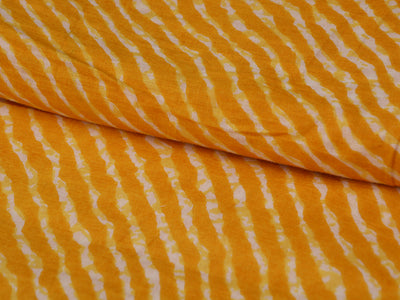 Yellow Stripes Pure Mul Mul Cotton Fabric