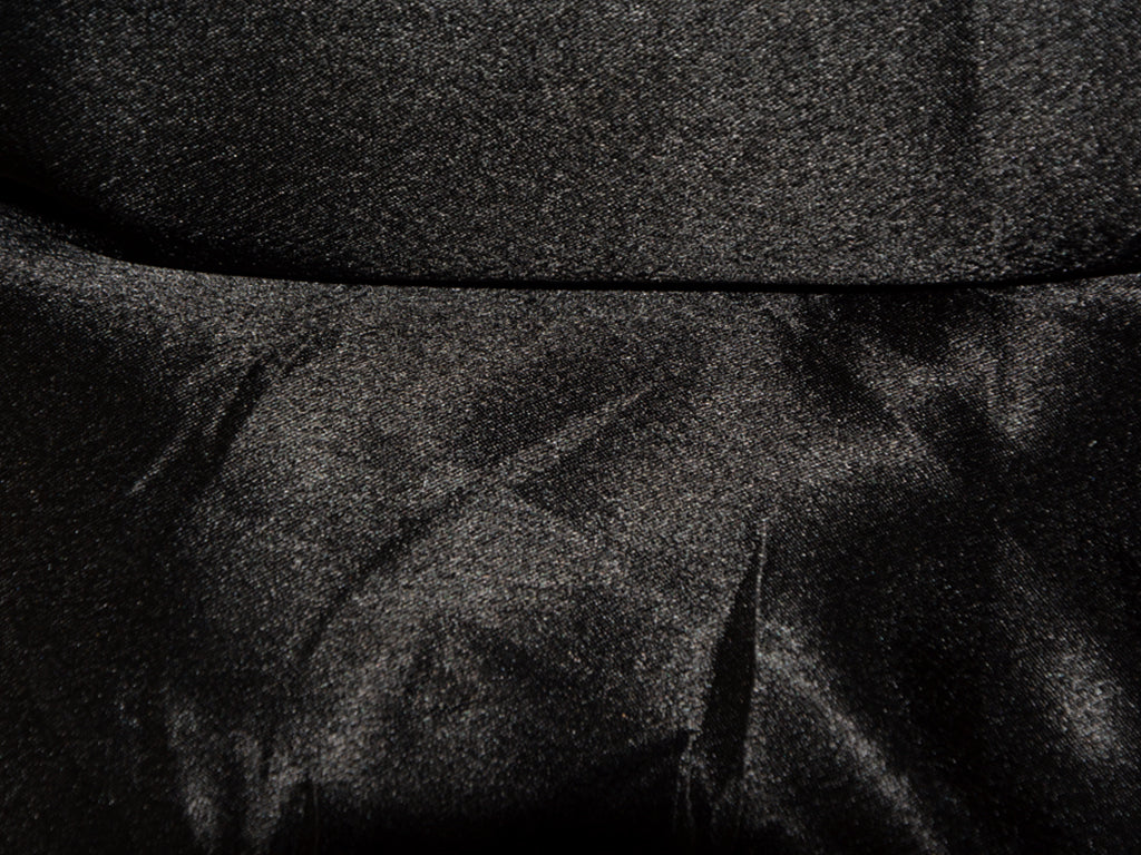 Black Plain Moss Satin Fabric