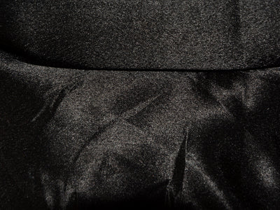 Black Plain Moss Satin Fabric