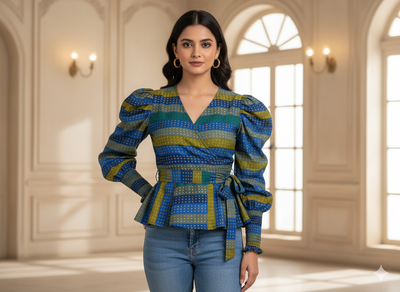 Multicolor Diamond Printed Semi Pashimna Woolen Fabric