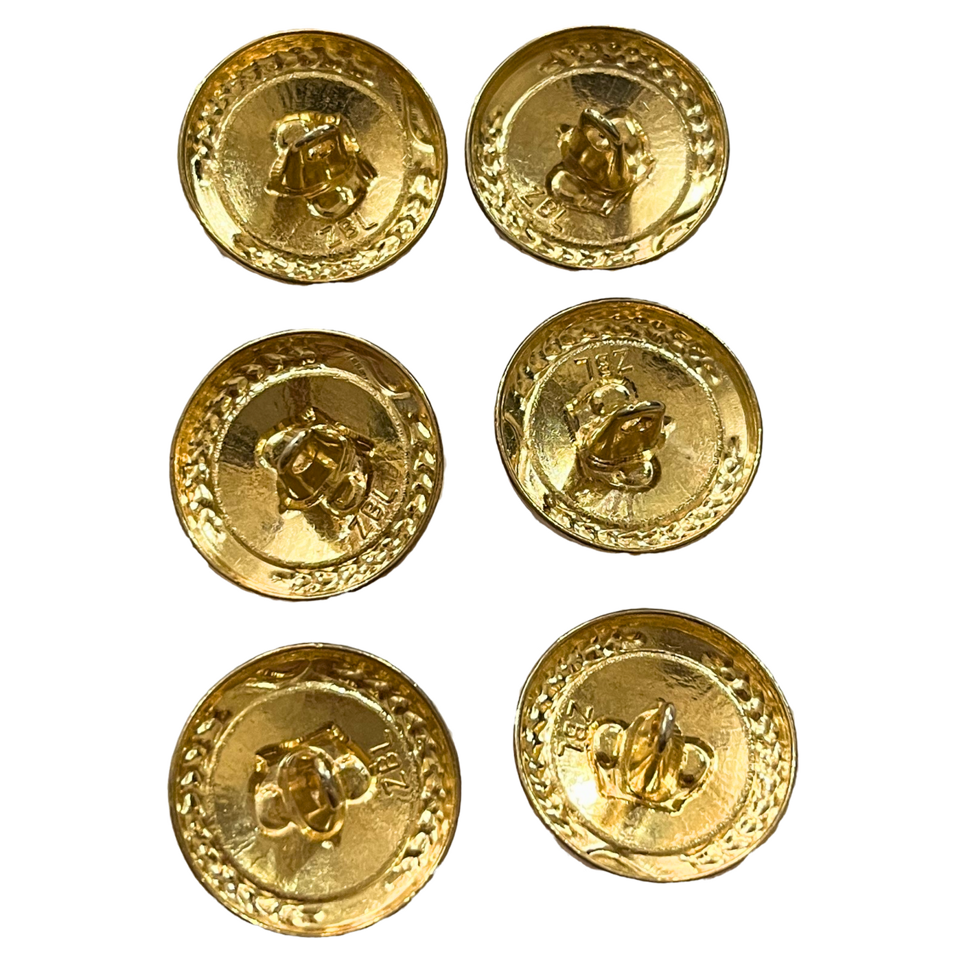 Red & Golden King and Queen Crown Design Round 1 Hole Metal Buttons