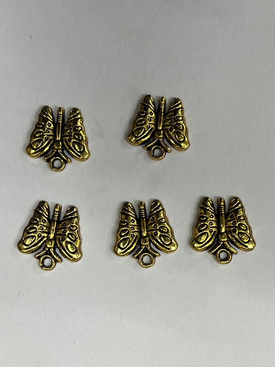 Golden Butterfly Metal Charms