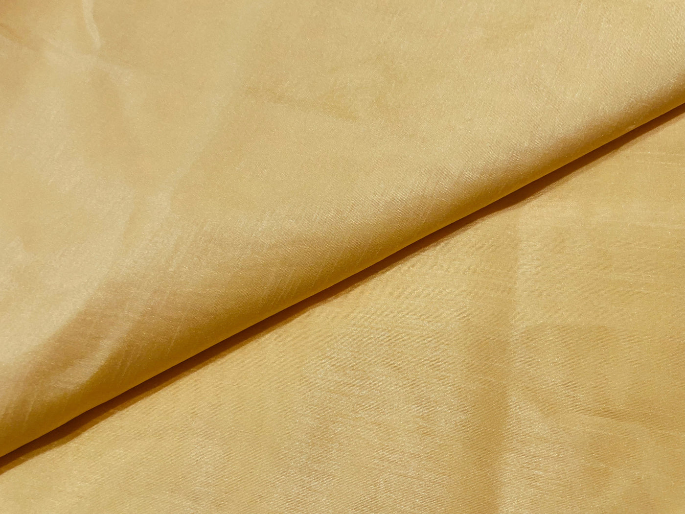 Creamy Yellow Plain Bangalore Raw Silk Fabric  (Wholesale)