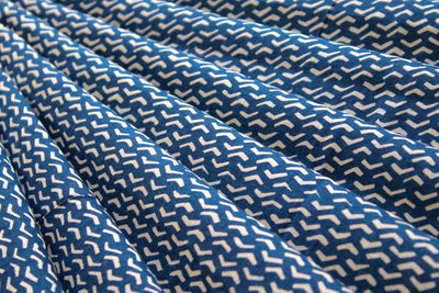 Blue Abstract Printed Pure Cotton Fabric