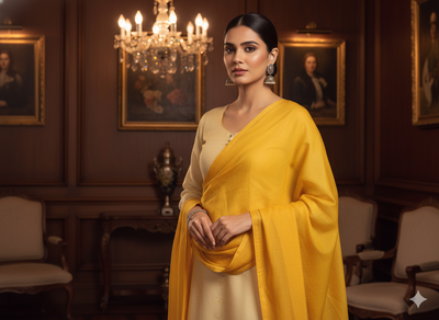 Yellow Plain 100% Pure Mul Mul Cotton