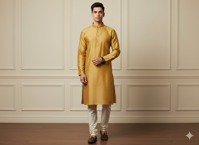 Creamy Yellow Plain Bangalore Raw Silk Fabric  (Wholesale)