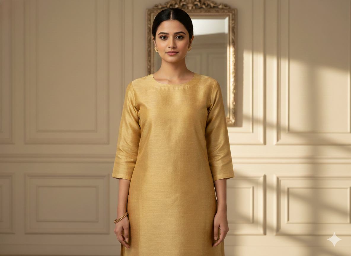 Creamy Yellow Plain Bangalore Raw Silk Fabric  (Wholesale)