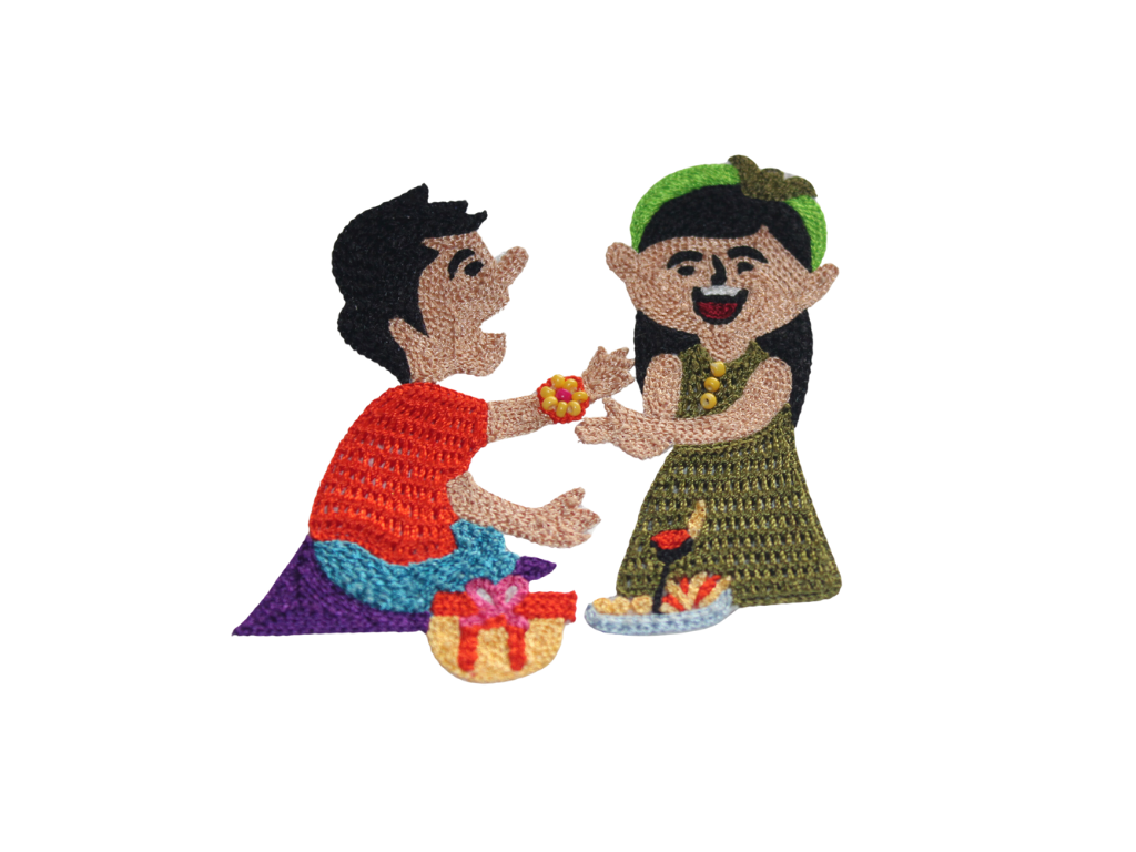 बहुरंगी रक्षा बंधन पैच