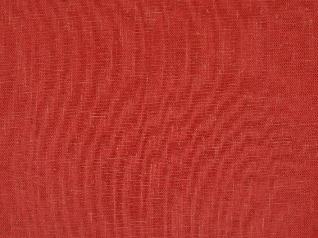 Bright Red Shaded Plain Cotton Linen Fabric