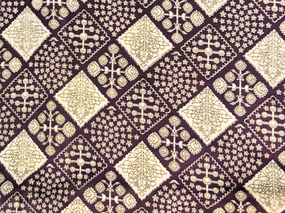 Dark Burgundy Diamond Digitally Printed Butter Crepe Fabric