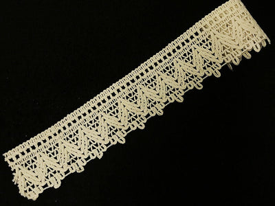 Dyeable Greige Design 62 Cotton Crochet Laces