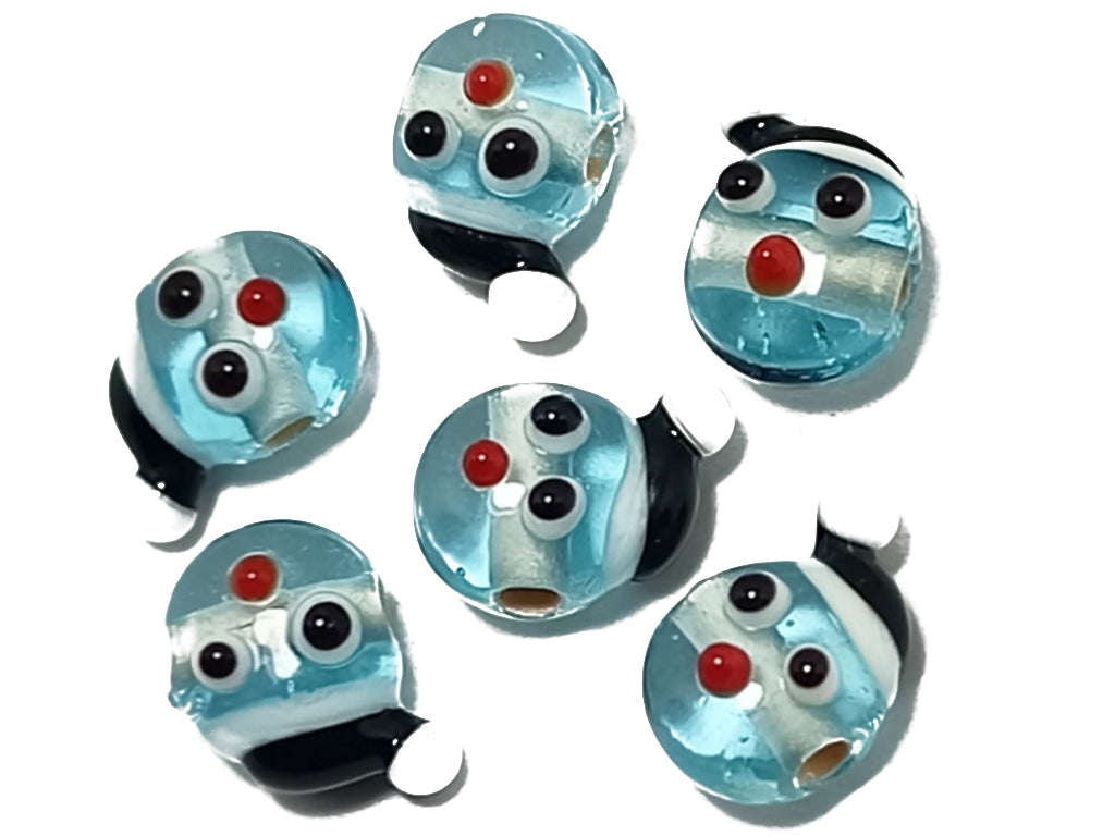 Blue Cartoon Designer Glass Beads