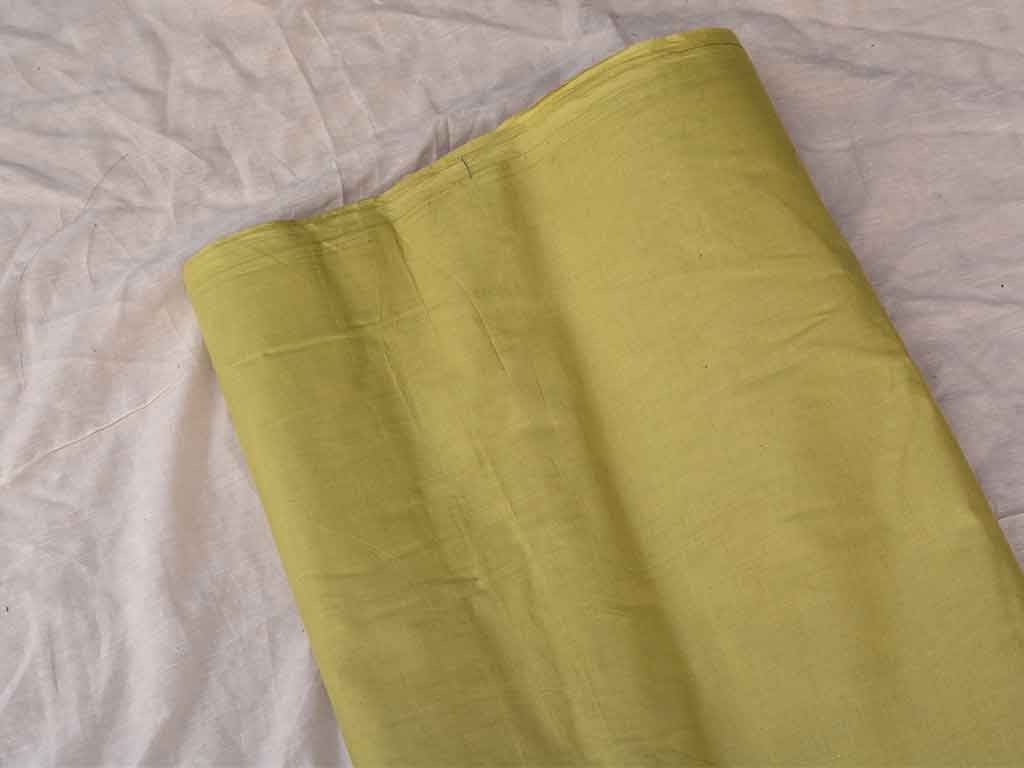 गहरा खाकी सादा ग्लेज्ड कॉटन कपड़ा (थोक)