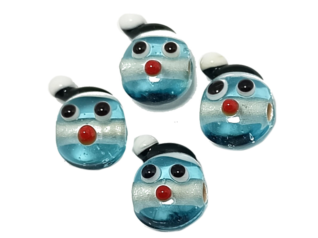 Blue Cartoon Designer Glass Beads