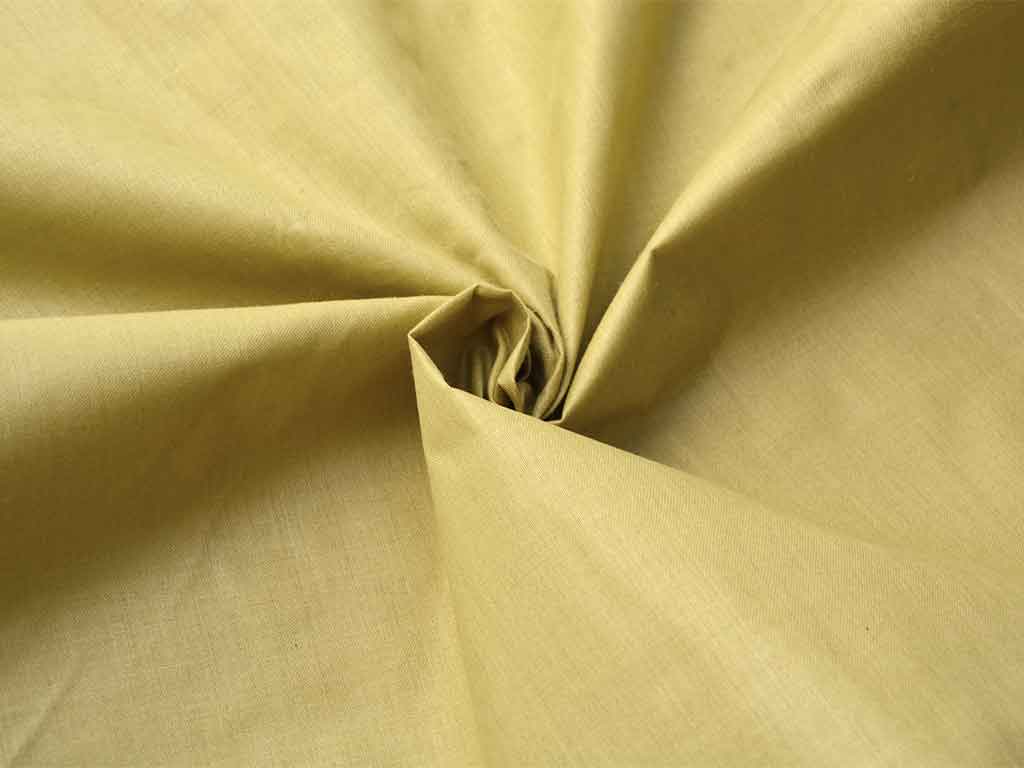 गहरा खाकी सादा ग्लेज्ड कॉटन कपड़ा (थोक)