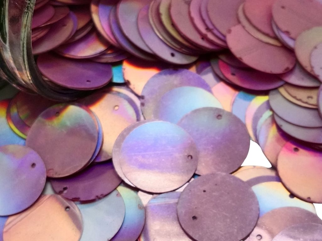 Blush Pink Circular Plastic Embroidery Sequins