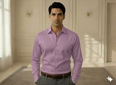 लैवेंडर प्लेन ग्लेज्ड कॉटन फ़ैब्रिक (थोक)