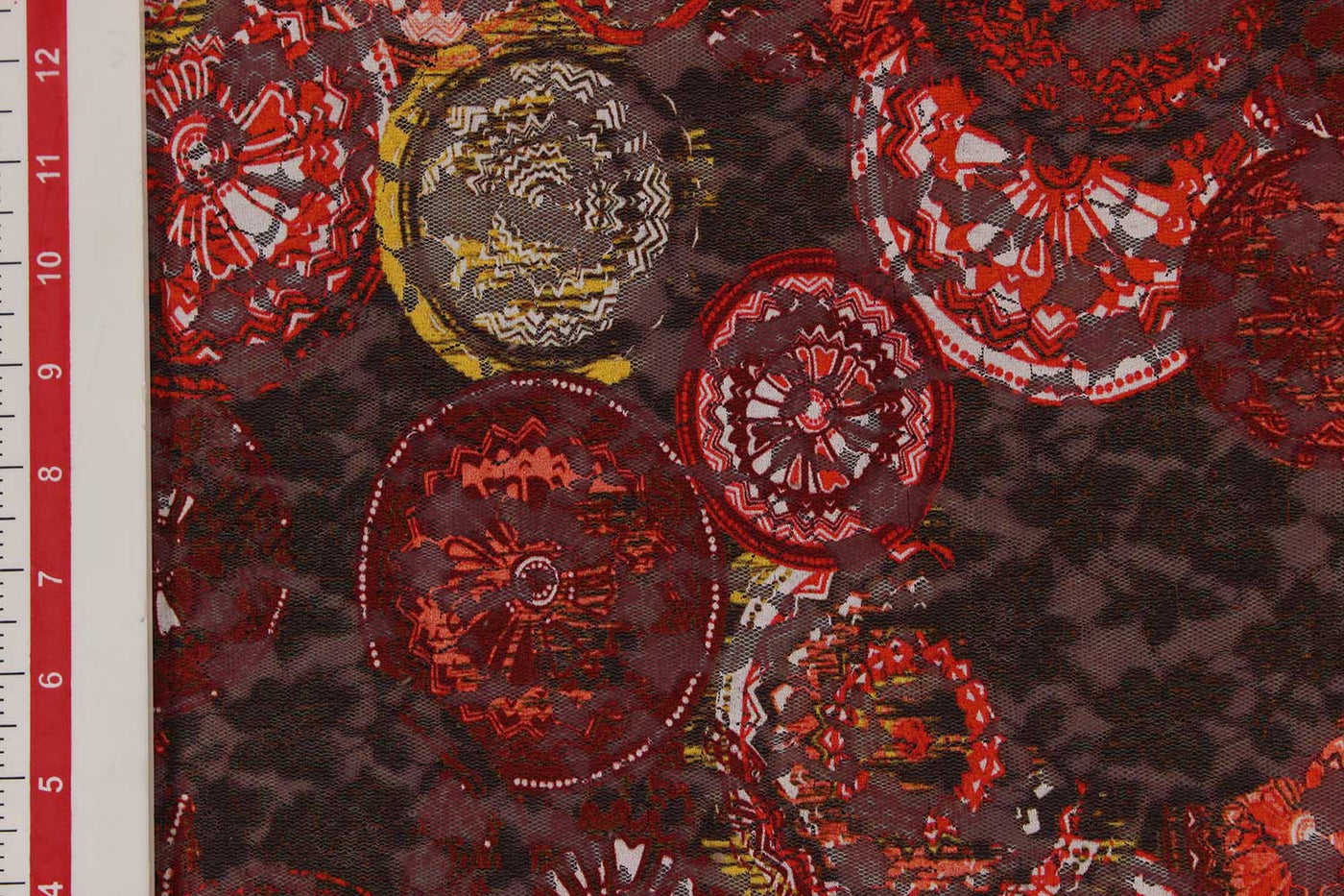 Multicolor Traditional Cotton Lace Fabric