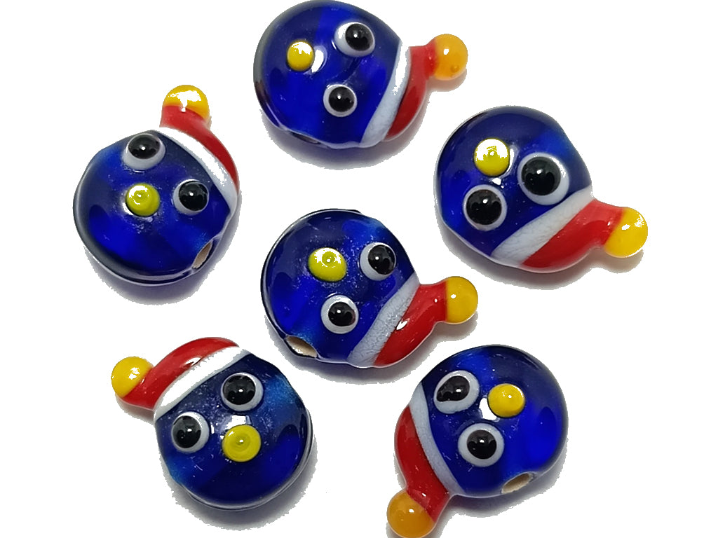 Blue Cartoon Designer Glass Beads