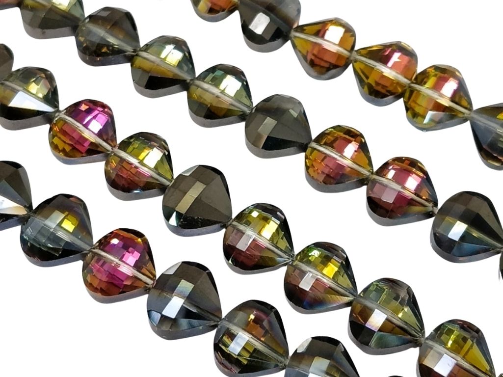 Black Diya Shaped Designer Crystal Beads