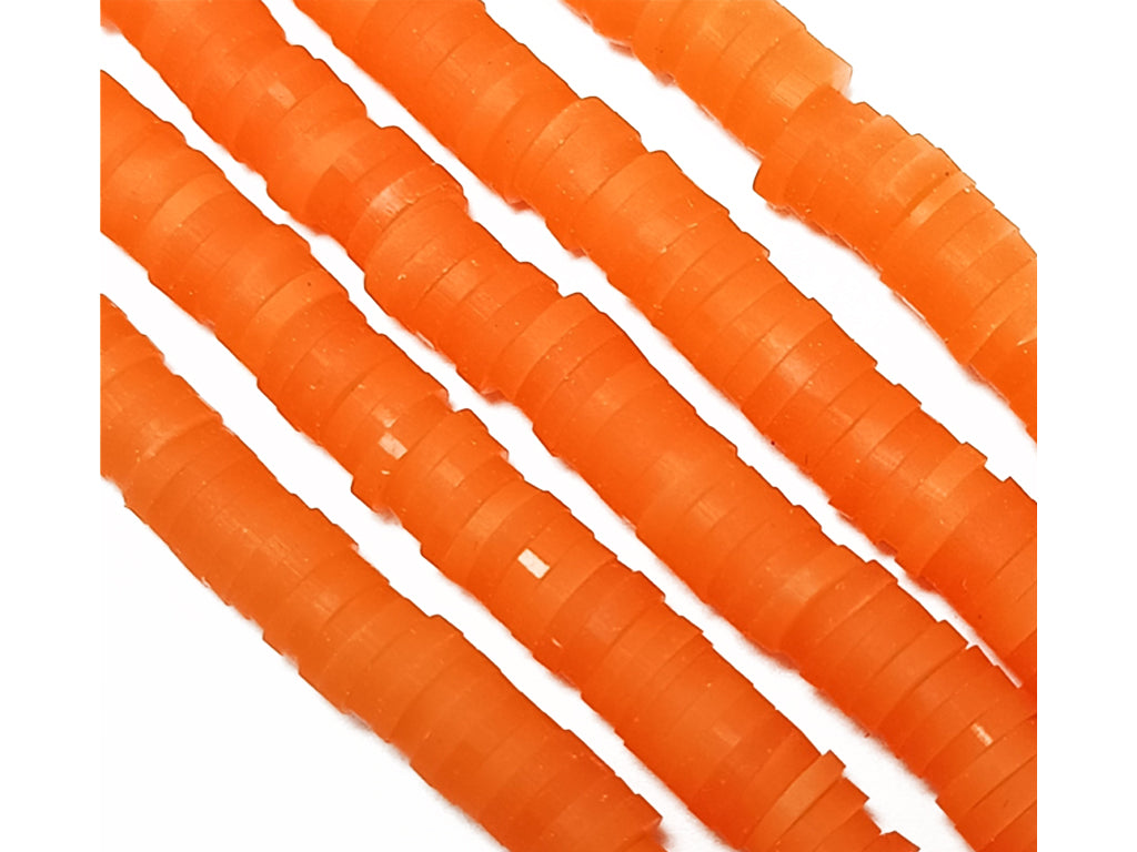 Dark Orange Fluoroscent Rubber Beads