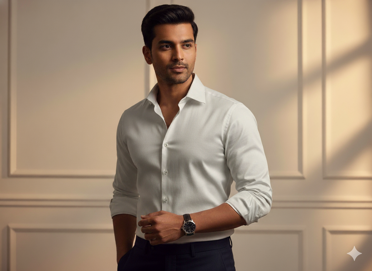 ऑफ-व्हाइट प्लेन ग्लेज्ड कॉटन फ़ैब्रिक (थोक)