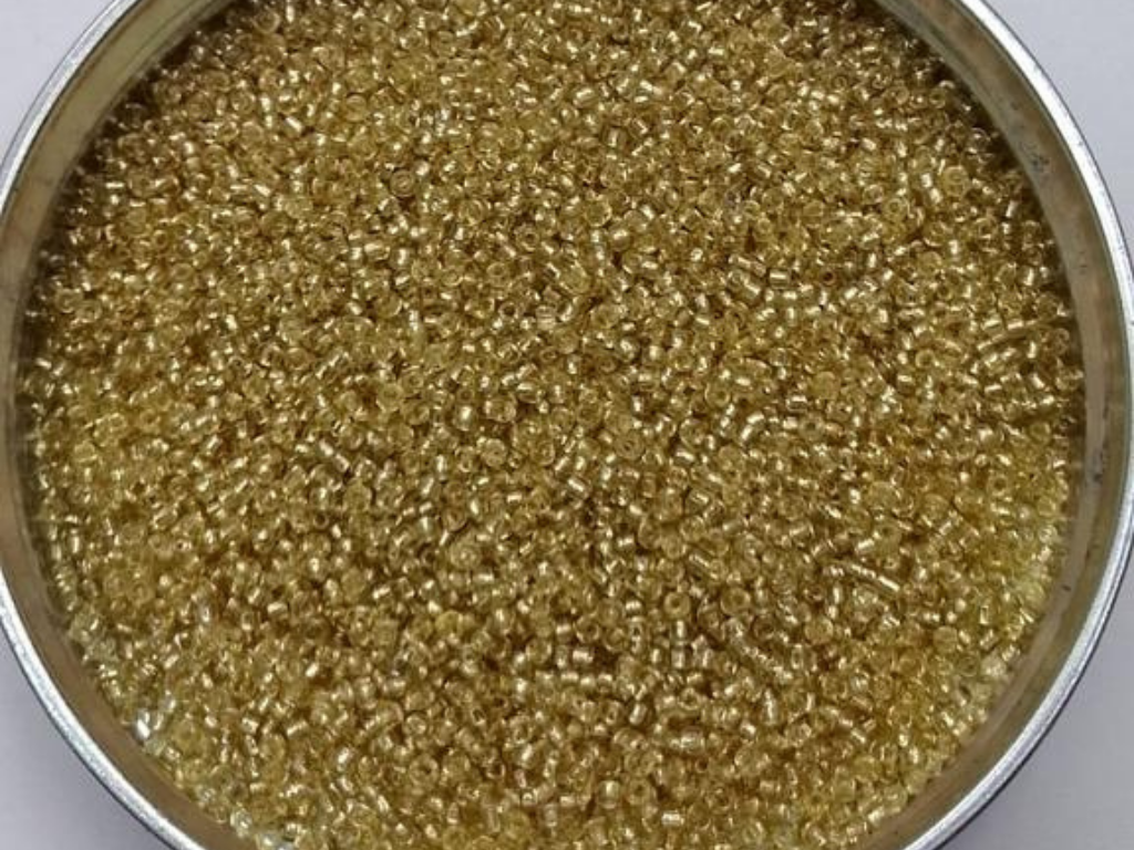 Gold Silverline Round Rocaille Glass Seed Beads- 2 mm