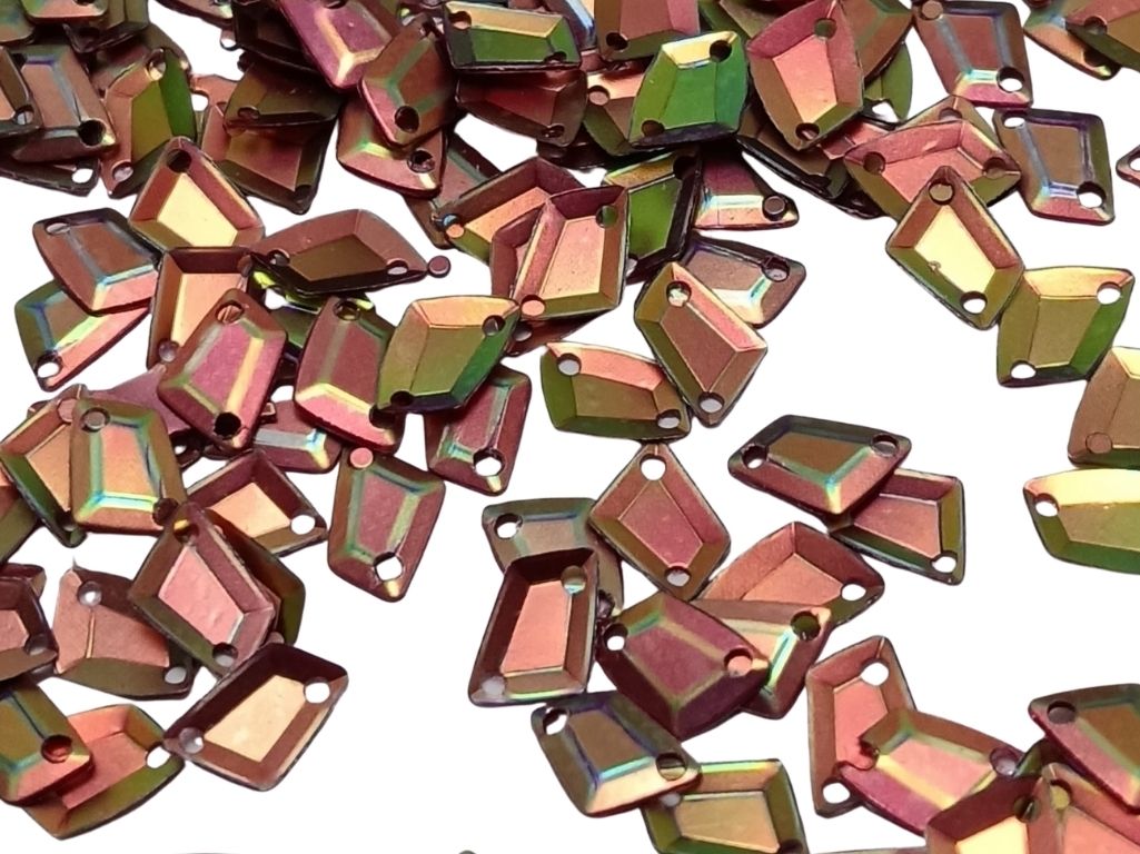 Pink &Green Trapezoid Plastic Embroidery Sequins