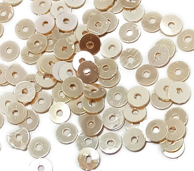 Golden Beige Centre Hole Plastic Sequins