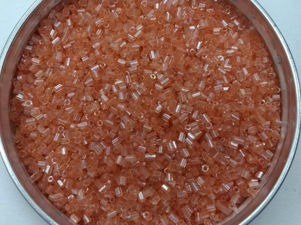 Light Red Transparent 2 Cut Glass Seed Beads- 2 mm