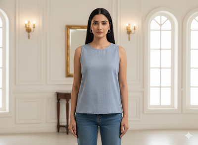 आइवरी प्लेन ग्लेज्ड कॉटन फ़ैब्रिक (थोक)