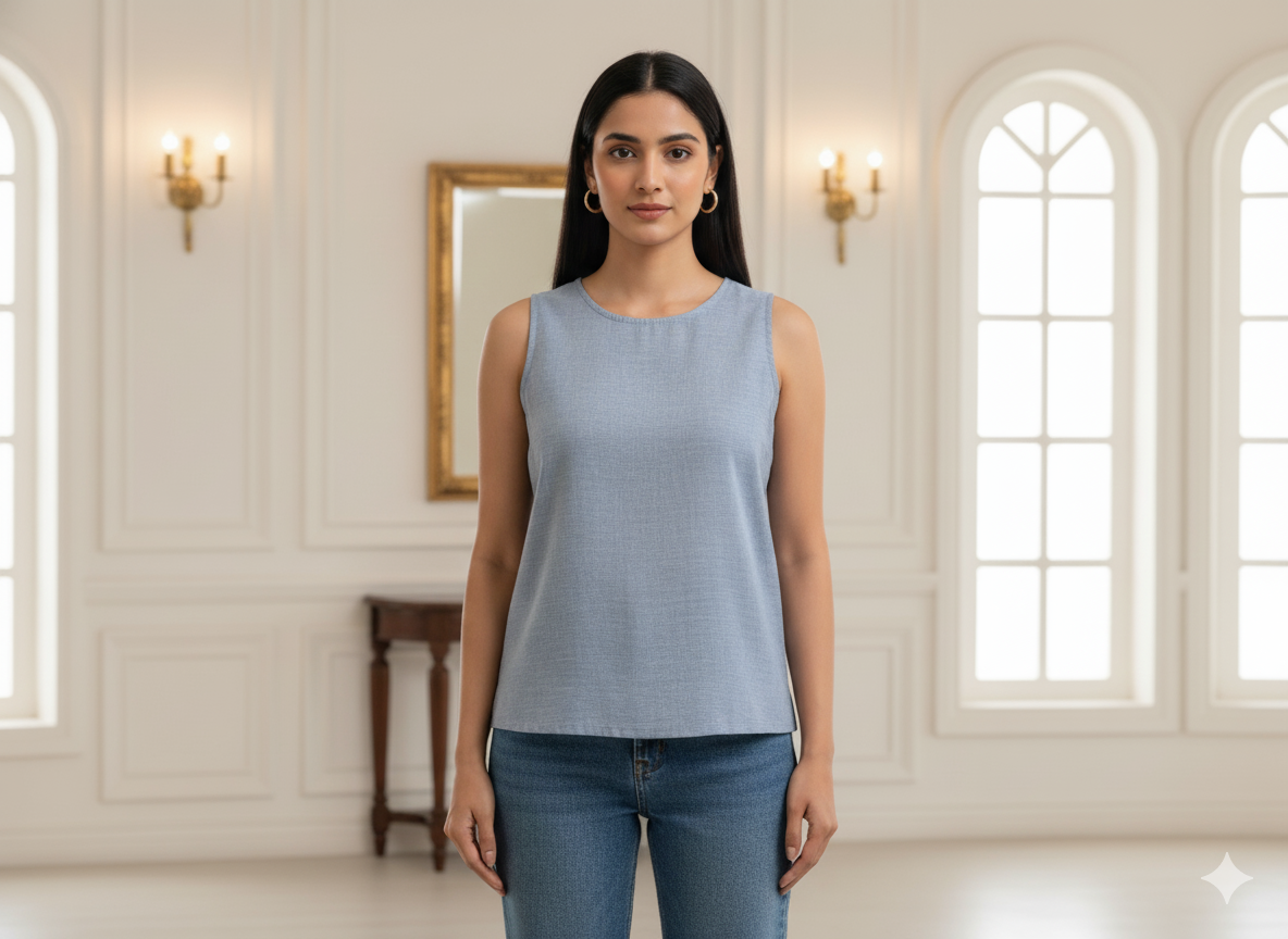 आइवरी प्लेन ग्लेज्ड कॉटन फ़ैब्रिक