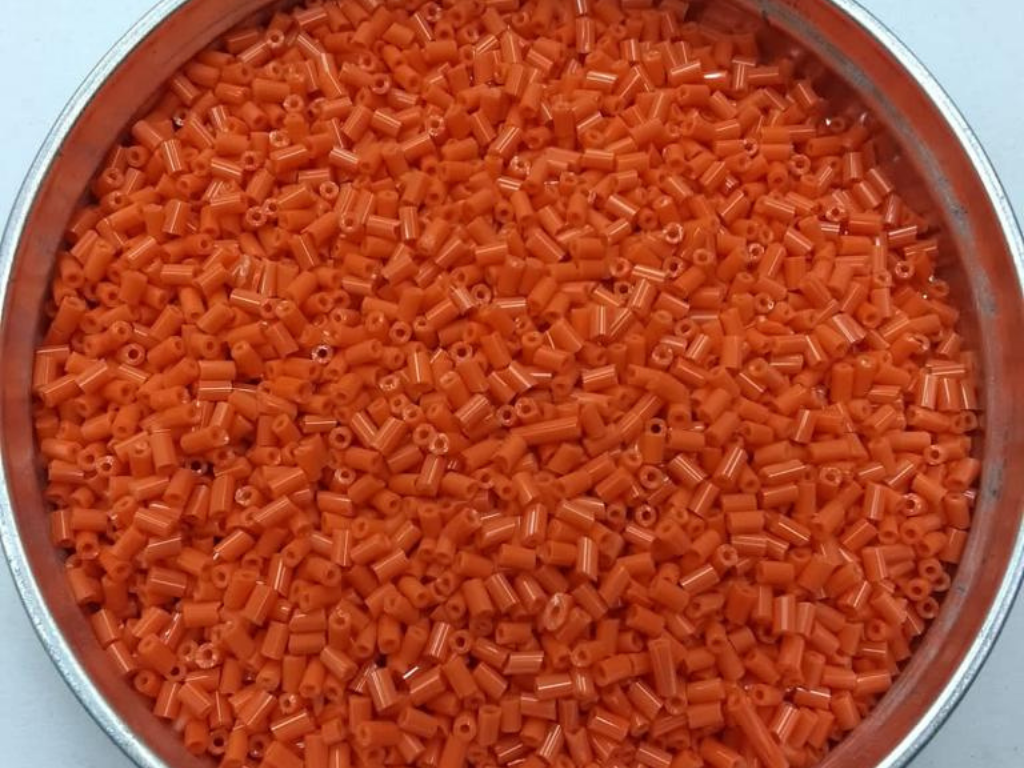 Deep Orange 2 Cut Glass Seed Beads- 2 mm