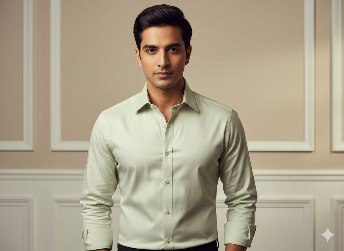 क्रीम प्लेन ग्लेज्ड कॉटन फ़ैब्रिक (थोक)