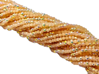 Orange Rainbow Opaque Hydro Tyre / Rondelle Crystal Glass Beads